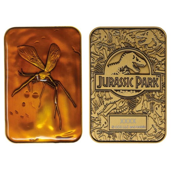 Jurassic Park Mosquito In Amber Metal Card Ingot Official Universal Collectible - Picture 4 of 4